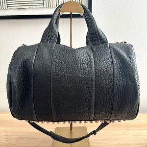 Alexander Wang Rocco in pebbled leather with Rose gold hardware